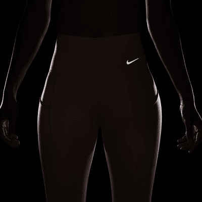 Leggings de tiro alto de 7/8 de sujeción firme con bolsillos para mujer Nike Go