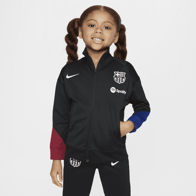 Survêtement de foot en maille Nike Dri-FIT FC Barcelona Strike pour enfant