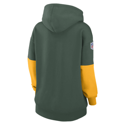 Sudadera con gorro sin cierre Nike de la NFL para mujer Green Bay Packers Sideline Essential