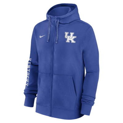 Sudadera con gorro de cierre completo universitaria Nike para hombre Kentucky Wildcats Sideline Team Issue