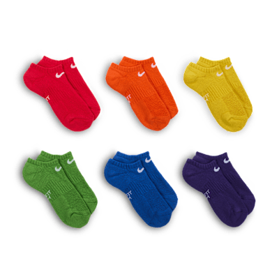 Nike Everyday Kids' Cushioned No-Show Socks (6 Pairs)