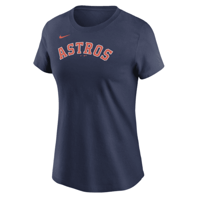 Playera Nike de la MLB para mujer Houston Astros Wordmark