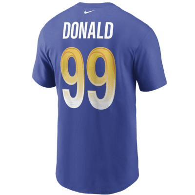 Nike Aaron Donald White Los Angeles Rams Player Graphic T-shirt for Men