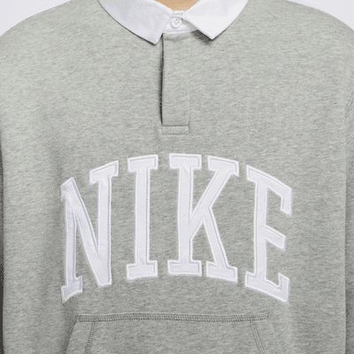 เสื้อโปโลฟลีซแขนยาวผู้ชาย Nike Club Fleece