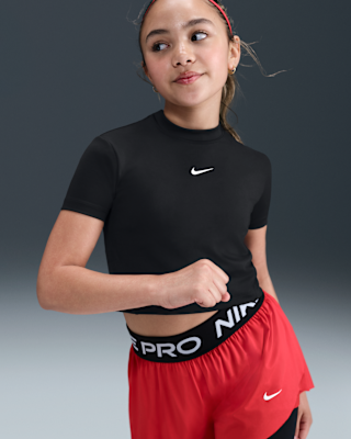 Детские шорты Nike Pro Girls' Dri-FIT Short-Sleeve Top