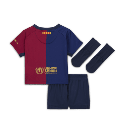 FC Barcelona 2024/25 Stadium (hjemmedrakt) Nike Football Replica draktsett i tre deler til sped-/småbarn