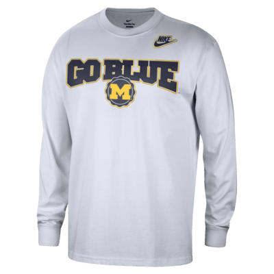 Michigan Max90 Men's Nike College Crew-Neck Long-Sleeve T-Shirt