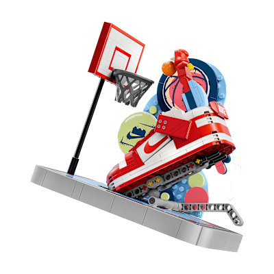 Nike Dunk Trickshot x LEGO® Set Building Kit with Exclusive Minifigure
