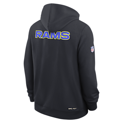 Sudadera con gorro sin cierre Nike Dri-FIT de la NFL para hombre Los Angeles Rams Rivalries Collection Sideline