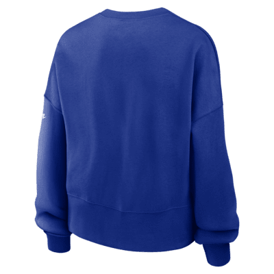 Sudadera de cuello redondo sin cierre Nike de la NFL para mujer Buffalo Bills Rewind