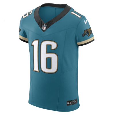 Jersey de fútbol de la NFL Nike Dri-FIT Elite para hombre Trevor Lawrence Jacksonville Jaguars