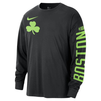 Boston Celtics Courtside City Edition Men's Nike NBA Max90 Long-Sleeve T-Shirt