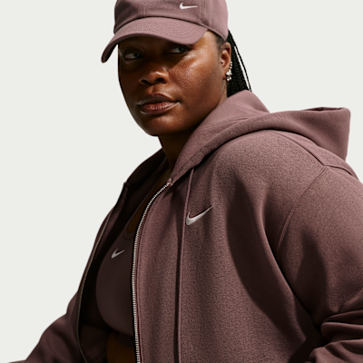 Sudadera con gorro con cierre completo oversized para mujer Nike Sportswear Phoenix Fleece (talla grande)