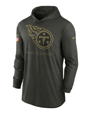 Мужские  Tennessee Titans Salute to Service Sideline Men’s Nike Dri-FIT NFL Long-Sleeve Hooded Top