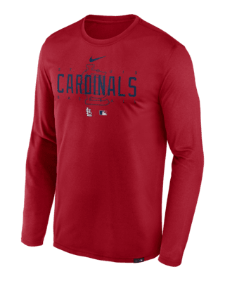 St. Louis Cardinals Nike Team Slider Tri-Blend Long Sleeve T-Shirt