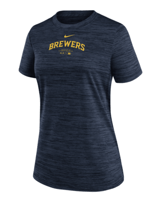 Женская футболка Milwaukee Brewers Authentic Collection Practice Velocity Nike Dri-FIT MLB