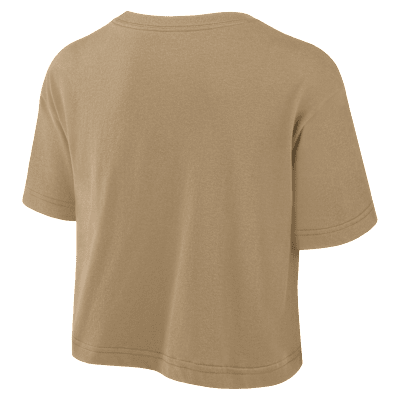 Playera universitaria Nike Dri-FIT cropped para mujer Texas Athletic Prep Arch