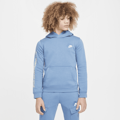 Dzianinowa bluza z kapturem dla dużych dzieci (chłopców) Nike Sportswear Standard Issue