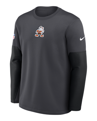 Мужская футболка Cleveland Browns Scripted To Win Sideline Coach Nike Therma-FIT NFL Long-Sleeve