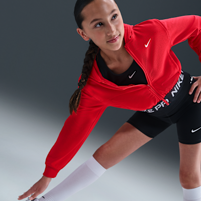 Nike Pro Fleece Big Kids' (Girls') Dri-FIT Full-Zip Hoodie