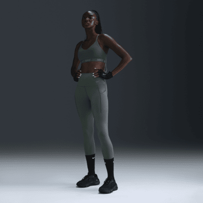 Leggings de 7/8 de tiro alto y sujeción media con bolsillos para mujer Nike Universa