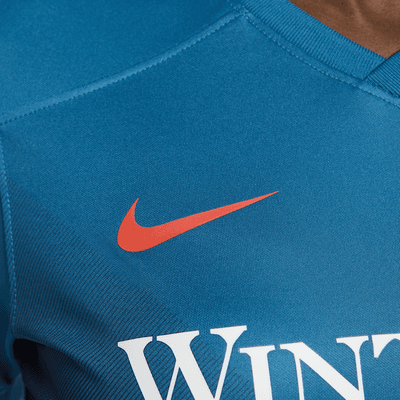 Jersey Nike Dri-FIT de la NWSL replica del Chicago Red Stars visitante 2024 Stadium para mujer