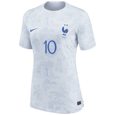 France National Team 2022/23 Stadium Away (Kylian Mbappe) Women's Nike Dri-FIT Soccer Jersey