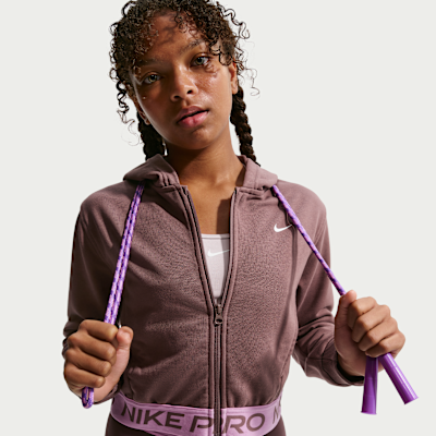 Nike Pro Fleece Big Kids' (Girls') Dri-FIT Full-Zip Hoodie