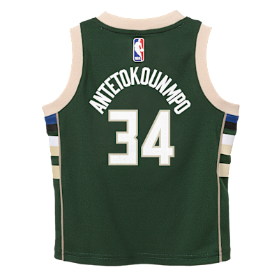 Giannis Antetokounmpo Milwaukee Bucks Icon Edition Toddler (2T) Nike NBA Swingman Jersey