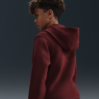Bluza z kapturem i zamkiem na całej długości dla dużych dzieci Nike Sportswear Club Fleece