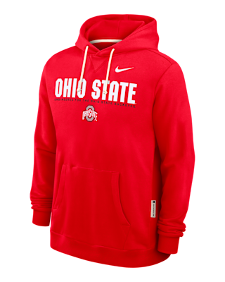Мужское худи Ohio State Sideline Nike Dri-FIT College Pullover Hoodie