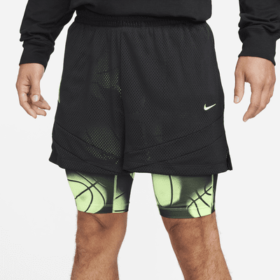 Nike Men's Ja Dri-FIT 2-in-1 4 Basketball Shorts in Black, Size: Large | FQ1022-010