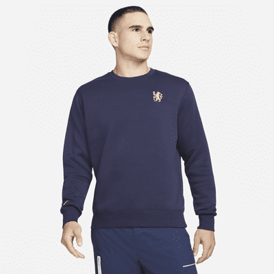 Chelsea F.C. Men's Fleece Crew Sweatshirt. Nike CA