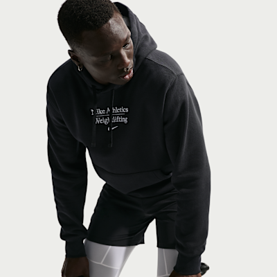 Sudadera con gorro sin cierre de halterofilia para hombre Nike