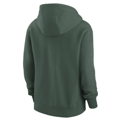 Nike Packers Women's Funnel Pullover Hoodie Charcoal Size L | MODA3