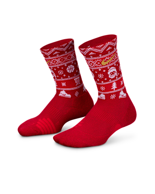 Unisex носки Nike Little Kids' Dri-FIT Holiday Elite Crew Socks