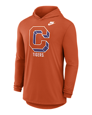 Мужская футболка Clemson Legacy Nike Dri-FIT College Long-Sleeve Hooded