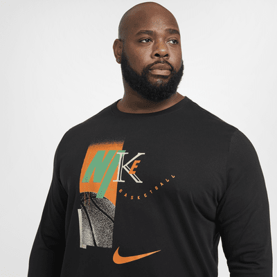 Camisola de basquetebol de manga comprida Nike para homem