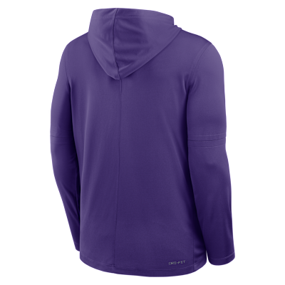 LSU Sideline Men's Nike Dri-FIT College Long-Sleeve Hooded Top