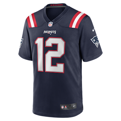 Jersey de juego Nike para hombre Tom Brady New England Patriots