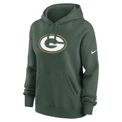 Sudadera con gorro sin cierre Nike de la NFL para mujer Green Bay Packers Club