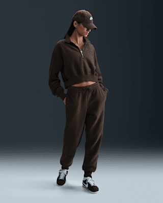 Женские  Nike Sportswear Phoenix Plush Mid-Rise Cozy Fleece Pants