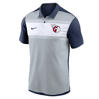 Cleveland Guardians Striped Vapor Polo Men's Nike Dri-FIT MLB Polo