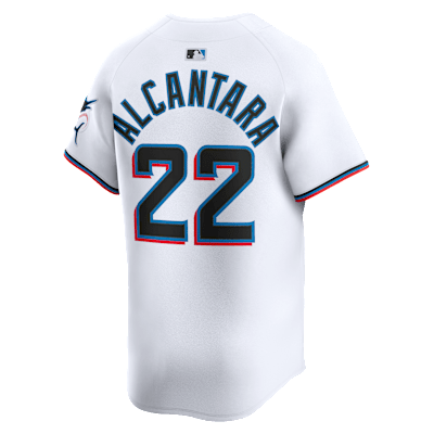 Jersey Nike Dri-FIT ADV de la MLB Limited para hombre Sandy Alcántara Miami Marlins