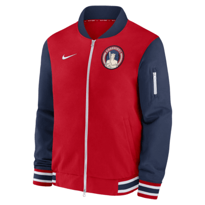 Cleveland Guardians Authentic Collection City Connect Game Time Men's Nike MLB Full-Zip Bomber Jacket