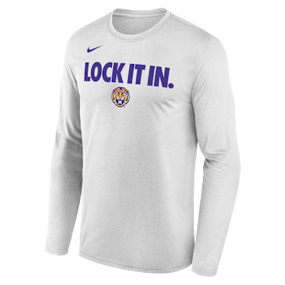 LSU 2026 On-Court Bench Men's Nike Dri-FIT College Long-Sleeve T-Shirt