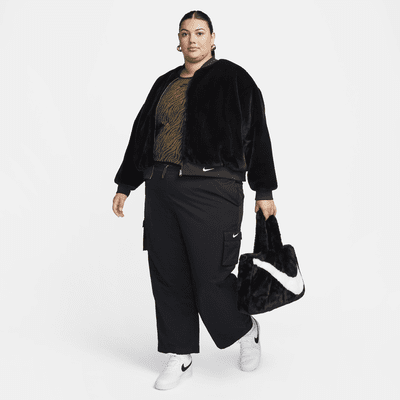 Nike Sportswear Women's Reversible Faux-Fur Bomber (Plus Size)