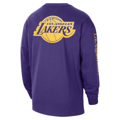 Los Angeles Lakers Courtside Men's Nike NBA Long-Sleeve Max90 T-Shirt