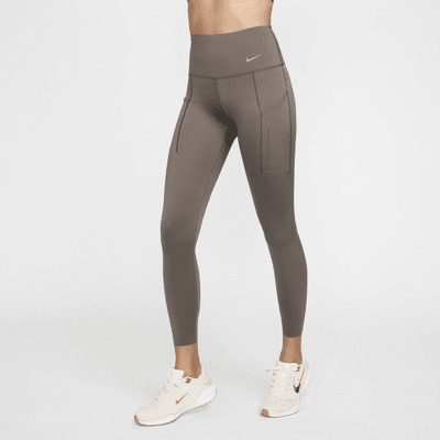 Leggings de tiro alto de 7/8 de sujeción firme con bolsillos para mujer Nike Go