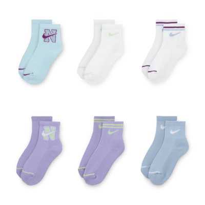 Nike Prep in Your Step Younger Kids' Quarter-Length Socks (6 Pairs ...